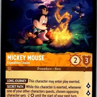 Disney Lorcana: Wilds Unknown SUPER RARE Mickey Mouse - Expedition Leader #26/204