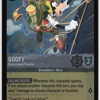 Disney Lorcana: Wilds Unknown UNCOMMON FOIL Goofy - Determined Traveler #189/204