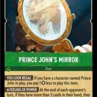 Disney Lorcana: Shimmering Skies RARE Prince John's Mirror #98/204