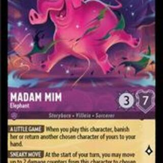 Disney Lorcana: Shimmering Skies SUPER RARE Madam Mim - Elephant #44/204