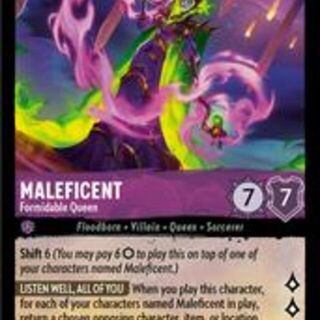 Disney Lorcana: Shimmering Skies SUPER RARE Maleficent - Formidable Queen #35/204