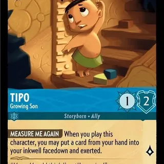 Disney Lorcana: Shimmering Skies UNCOMMON Tipo - Growing Son #157/204