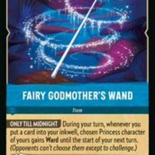 Disney Lorcana: Whispers In The Well SUPER RARE Fairy Godmother's Wand #168/204