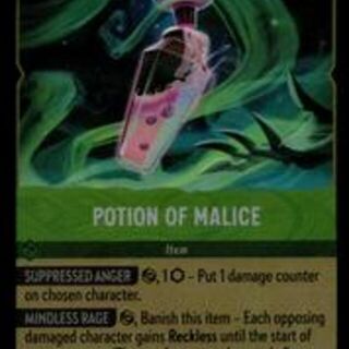 Disney Lorcana: Whispers In The Well SUPER RARE FOIL Potion Of Malice #98/204