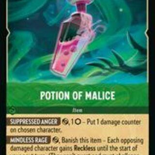 Disney Lorcana: Whispers In The Well SUPER RARE Potion Of Malice #98/204