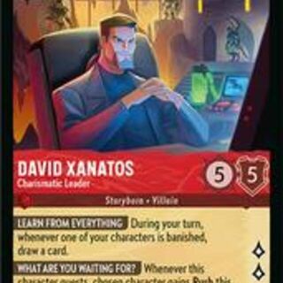 Disney Lorcana: Whispers In The Well SUPER RARE David Xanatos - Charismatic Leader #116/204