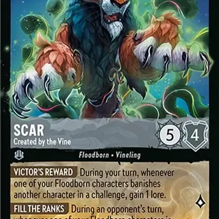 Disney Lorcana: Attack Of The Vine LEGENDARY Scar - Created By The Vine #194/207