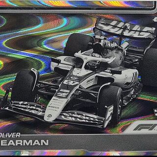 Oliver Bearman [Black White RayWave Refractor] #86 2025 Topps Chrome Formula 1