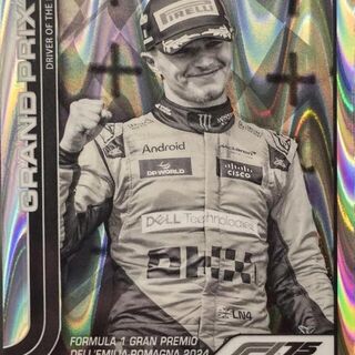Lando Norris [Black White RayWave Refractor] #128 2025 Topps Chrome Formula 1