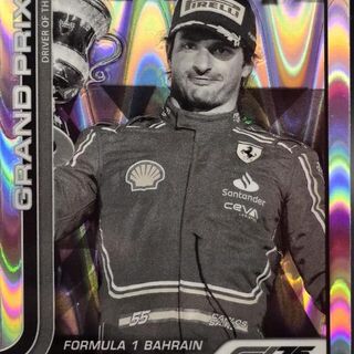 Carlos Sainz [Black White RayWave Refractor] #122 2025 Topps Chrome Formula 1