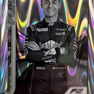 Arvid Lindblad [Black White RayWave Refractor] #23 2025 Topps Chrome Formula 1