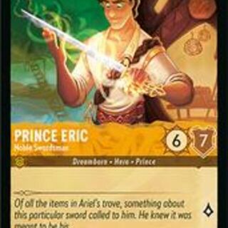 Disney Lorcana: Wilds Unknown COMMON Prince Eric - Noble Swordsman #8/204