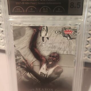 Michael Jordan #SH14 2007 Fleer Jordan Box Set Season Achievements PCG 8.5