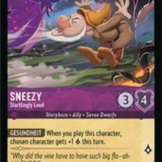 Disney Lorcana: Wilds Unknown COMMON Sneezy - Startlingly Loud #42/204