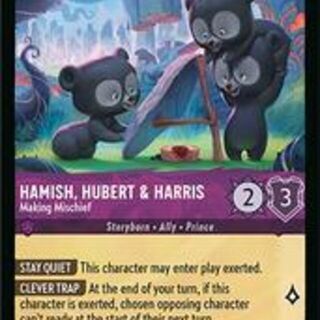 Disney Lorcana: Wilds Unknown UNCOMMON Hamish, Hubert & Harris - Making Mischief #50/204