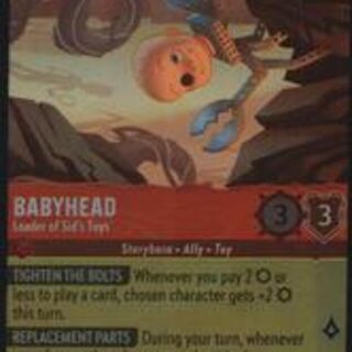 Disney Lorcana: Wilds Unknown RARE FOIL Babyhead - Leader Of Sid's Toys #119/204