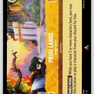 Disney Lorcana: Shimmering Skies RARE Pride Lands - Jungle Oasis #34/204