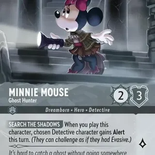 Disney Lorcana: Whisper In The Well EPIC HOLO Minnie Mouse - Ghost Hunter #220/204