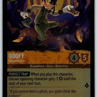 Disney Lorcana: Whispers In The Well COMMON FOIL Goofy - Ghost Hunter #21/204