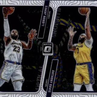 Anthony Davis / LeBron James #1 2023 Donruss Optic Optical Illusions