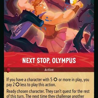 Disney Lorcana: Whispers In The Well RARE Next Stop, Olympus #129/204