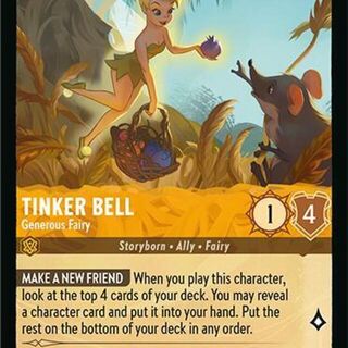 Disney Lorcana: Fabled UNCOMMON Tinker Bell - Generous Fairy #12/204