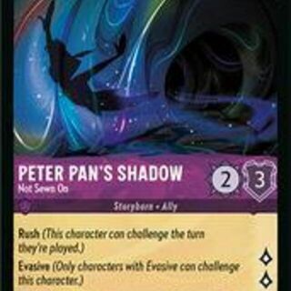 Disney Lorcana: Fabled SUPER RARE Peter Pan's Shadow - Not Sewn On #42/204