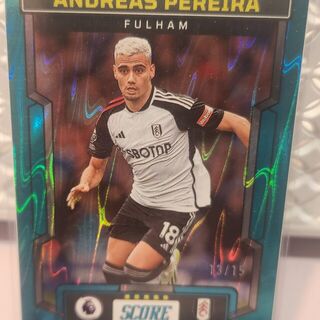 Andreas Pereira 13/15 [Teal Swirl] #98 2023 Panini Score Premier League