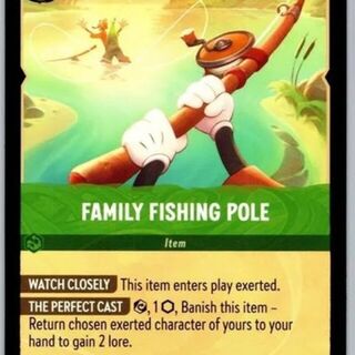 Disney Lorcana: Fabled RARE FOIL Family Fishing Pole #100/204