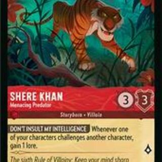 Disney Lorcana: Fabled RARE Shere Khan - Menacing Predator #104/204