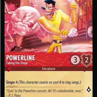 Disney Lorcana: Fabled COMMON FOIL Powerline - Taking The Stage #109/204