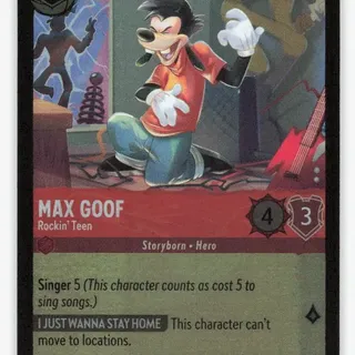Disney Lorcana: Fabled COMMON FOIL Max Goof - Rockin Teen #112/204