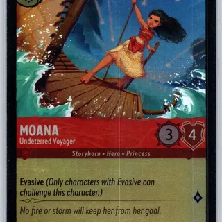 Disney Lorcana: Fabled COMMON FOIL Moana - Undeterred Voyager #116/204