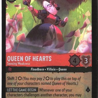 Disney Lorcana: Fabled UNCOMMON FOIL Queen Of Hearts - Sensing Weakness #120/204