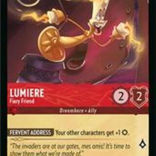 Disney Lorcana: Fabled RARE Lumiere - Fiery Friend #121/204
