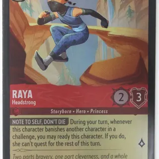 Disney Lorcana: Fabled COMMON FOIL Raya - Headstrong #127/204