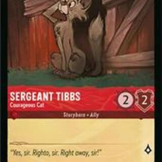 Disney Lorcana: Fabled COMMON FOIL Sergeant Tibbs - Courageous Cat #128/204