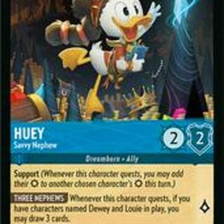 Disney Lorcana: Fabled RARE Huey - Savvy Nephew #138/204