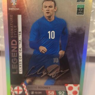 Wayne Rooney #LSS6 2024 Topps Match Attax UEFA EURO Legend Signature Style