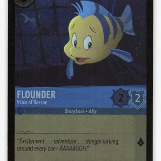 Disney Lorcana: Fabled COMMON FOIL Flounder - Voice Of Reason #147/204