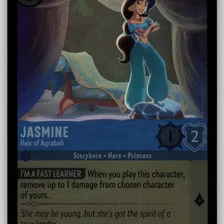 Disney Lorcana: Fabled COMMON FOIL Jasmine - Heir Of Agrabah #155/204
