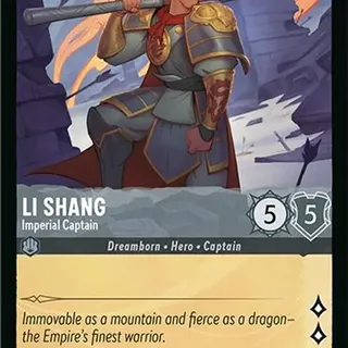 Disney Lorcana: Fabled UNCOMMON FOIL Li Shang - Imperial Captain #193/204