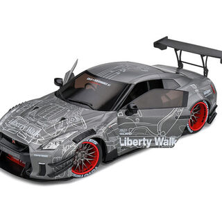 2020 Nissan GT-R (R35) w/ Liberty Walk Body Kit 2.0 Grey 1/18 Solido