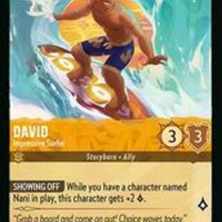 Disney Lorcana: Azurite Sea UNCOMMON FOIL David - Impressive Surfer #8/204