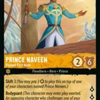 Disney Lorcana: Azurite Sea UNCOMMON Prince Naveen - Vigilant First Mate #9/204