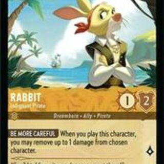 Disney Lorcana: Azurite Sea COMMON Rabbit - Indignant Pirate #22/204