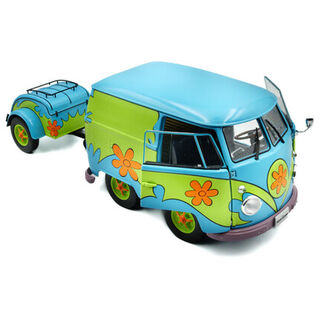 2024 VW Cool Combi Flower Power Blue Green & Orange Scooby Doo Inspired Theme 1/18 Solido