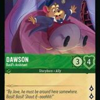 Disney Lorcana: Azurite Sea COMMON FOIL Dawson - Basil's Assistant #77/204