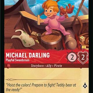 Disney Lorcana: Azurite Sea COMMON Michael Darling - Playful Swordsman #111/204