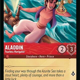Disney Lorcana: Azurite Sea COMMON Aladdin - Fearless Navigator #112/204